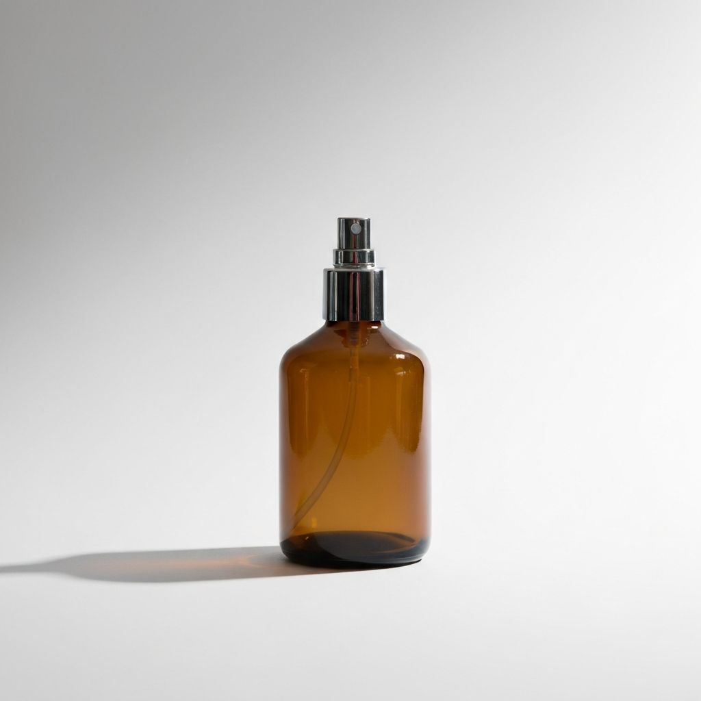 Braunglasspritzflasche mit natürlichem Duftspray für Raumbeduftung